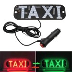 LED panel, taxi indicator, 45 smd green color, 45 smd red color, connection to car cigarette lighter